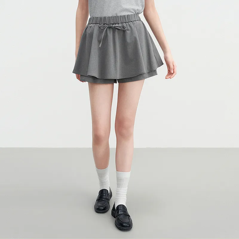 LEDIN Casual Shorts Women's Tin Gray In Stock-2