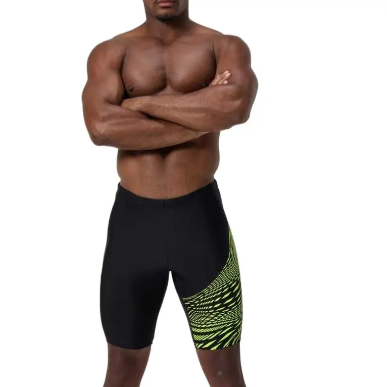 Speedo Swimming Shorts Men's Black Yellow-4
