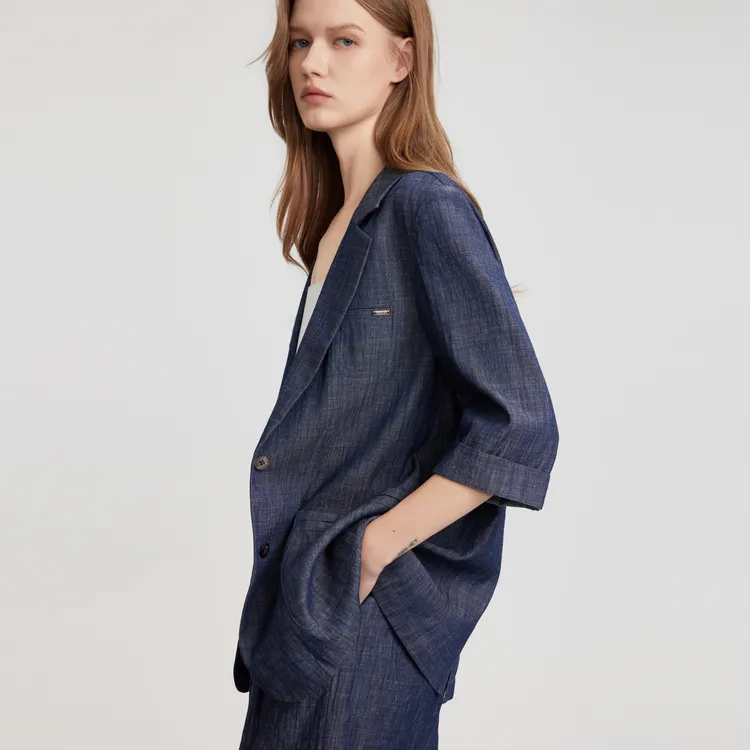 ELLE Business Suits Women's Denim Blue-3