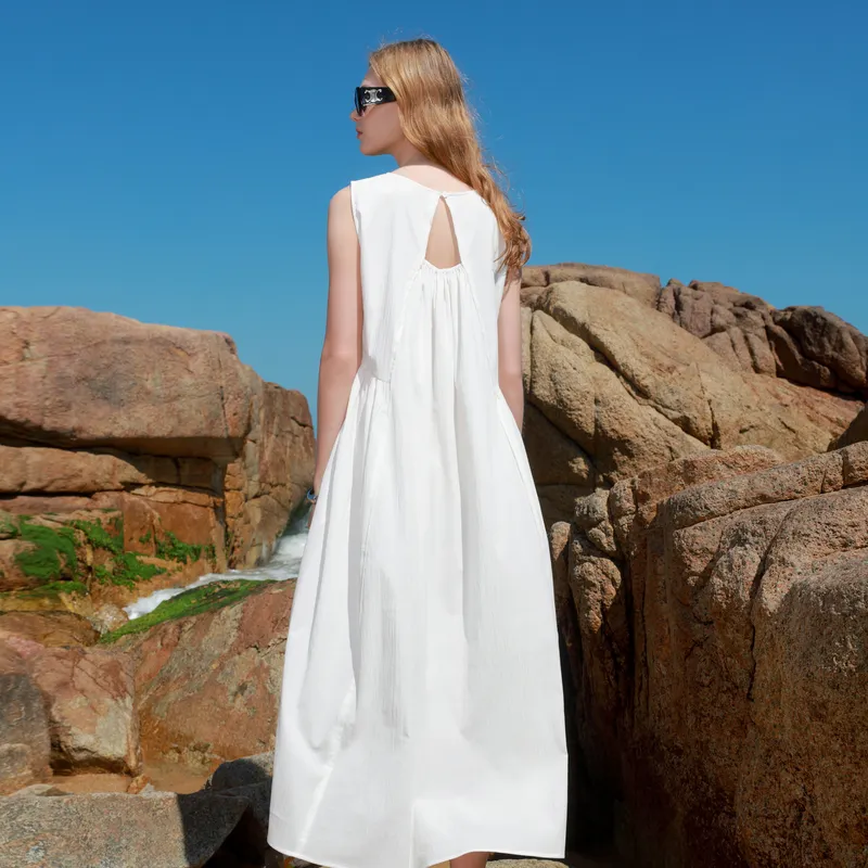 3COLOUR Sleeveless Dress Women's Pearl White-6