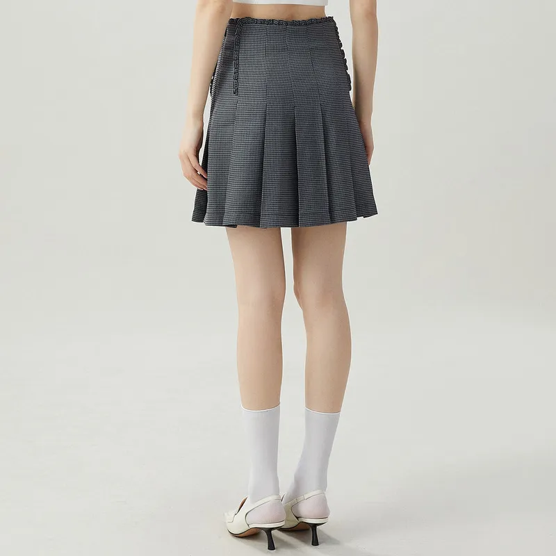 Brother Is Really Good Casual Short Skirts Women's Plaid-3