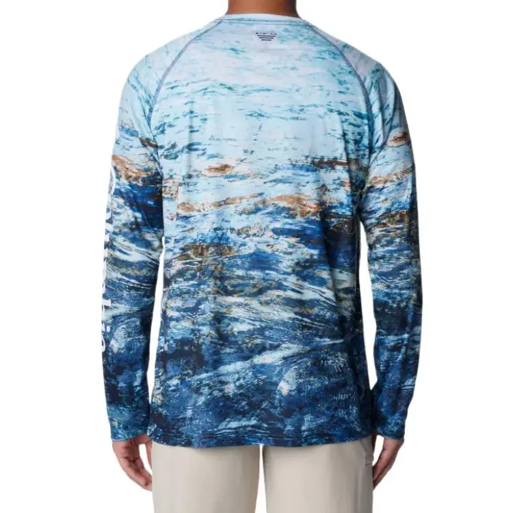 Columbia PFG Super Terminal Tackle T-Shirt Men's Carbon Deep Sea Faded-1