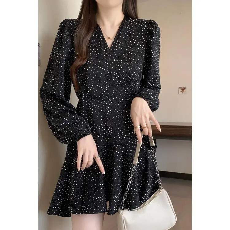 XIANSINIAO Long Sleeved Dress Women's-5