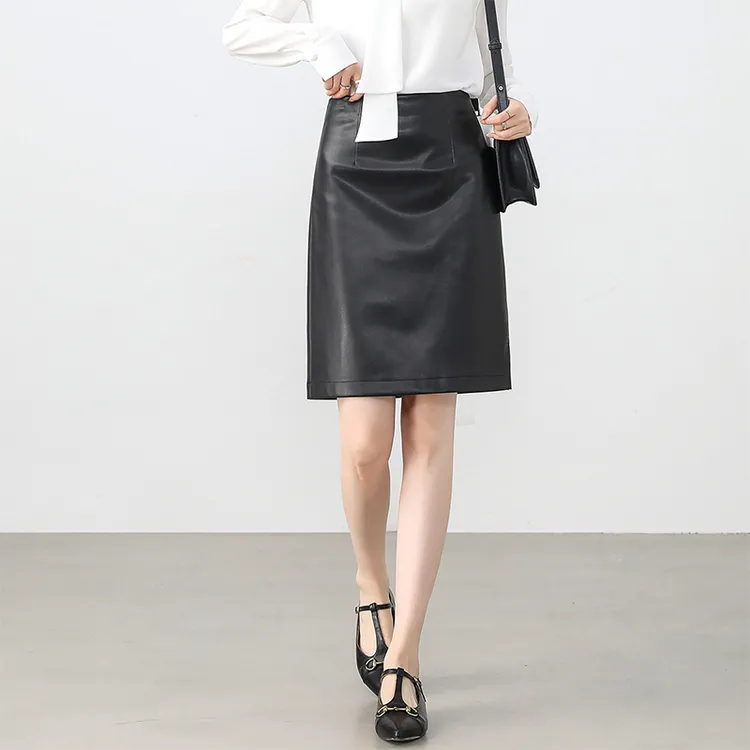 SENTUBILA Leather Short Skirts Women's-5