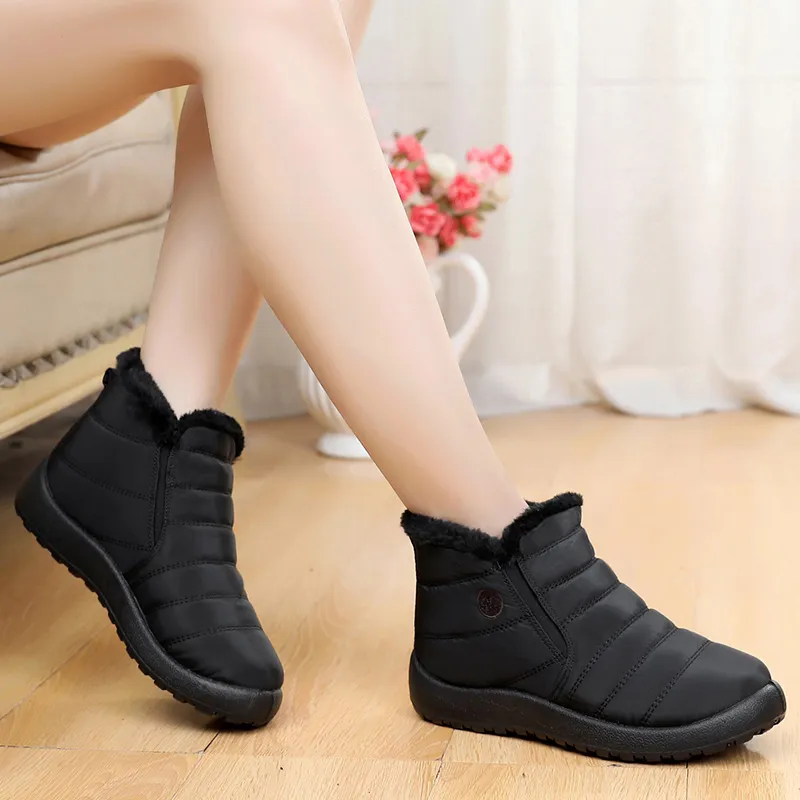 Captain Illy Warm Short Snow Boots Unisex Black-3
