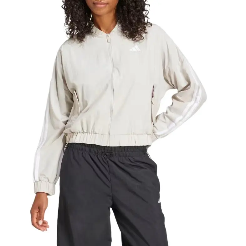 Adidas Free Shipping With AdiClub Essentials 3 Stripes Lifestyle Woven Bomber Jacket-1