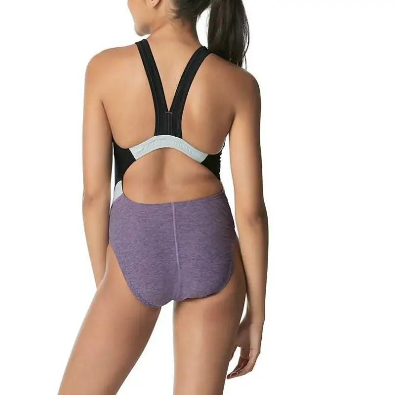 Speedo Heather Quantum Fusion Splice One piece Swimsuit Women's-14