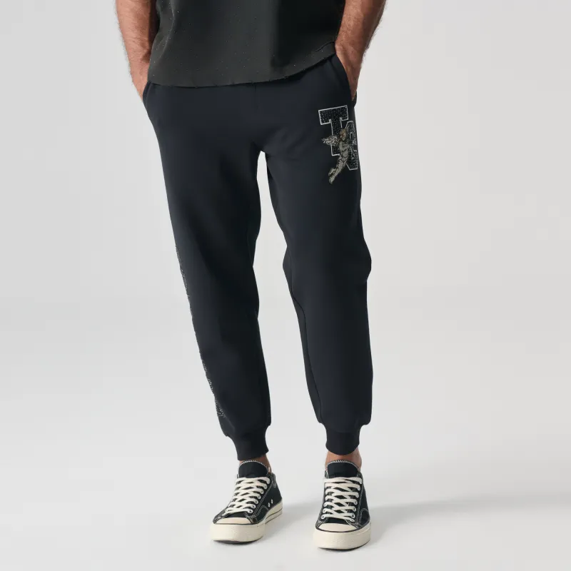 TCH Casual Pants Unisex Black Base With Silver Logo-5