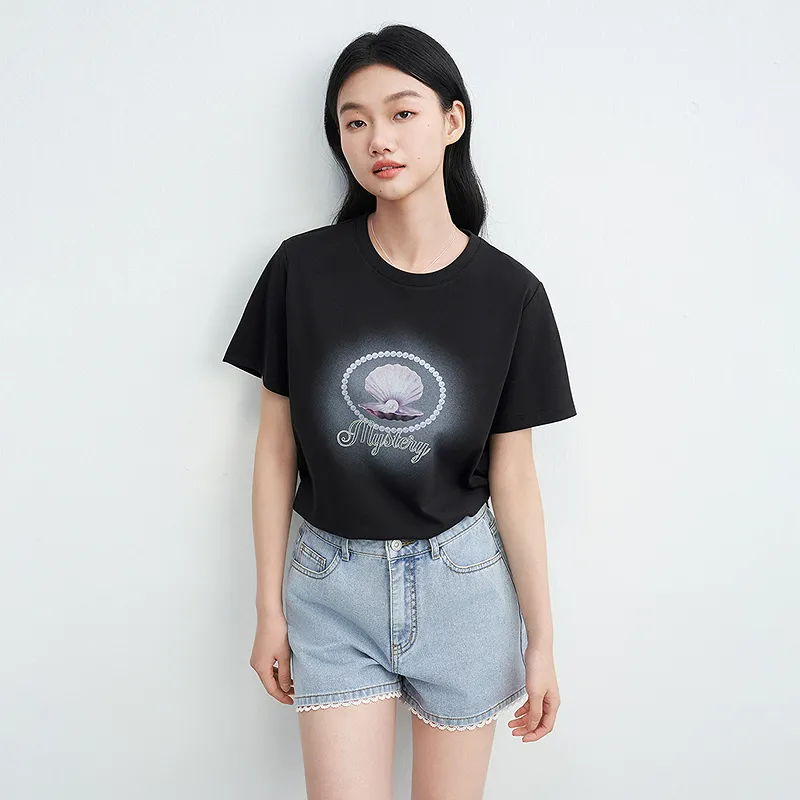 LEDIN T Shirt Women's Black In Stock-2