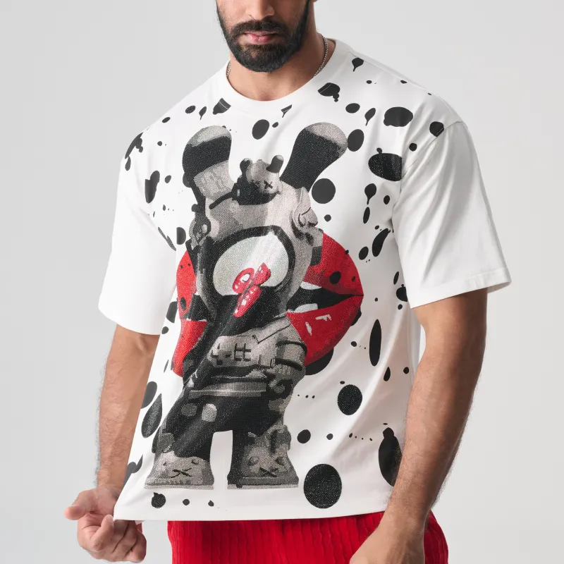 TCH T Shirt Unisex White With Black Logo-4