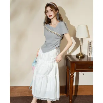 FAWENXIANGZI Skirt Set Loose Fit Women's 2 Pack