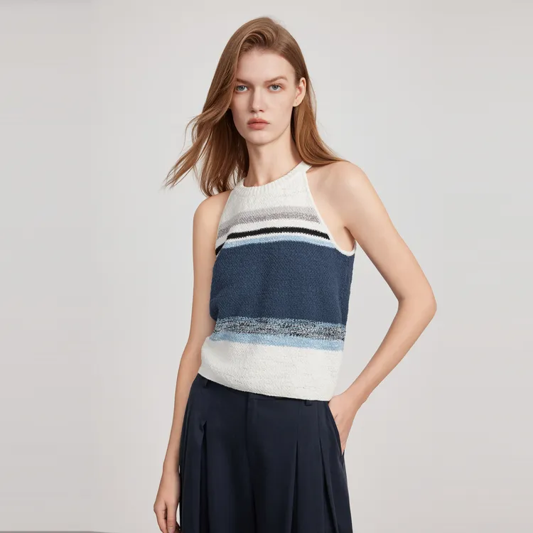 ELLE Tank Tops Women's Stripes-2