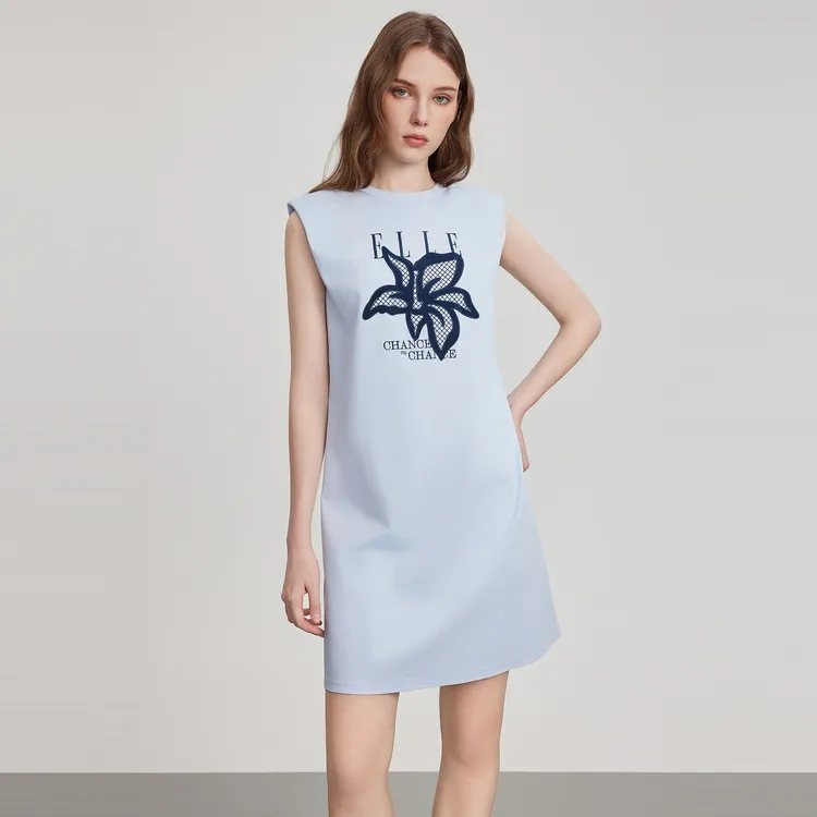 ELLE Sleeveless Dresses Women's Blue-2