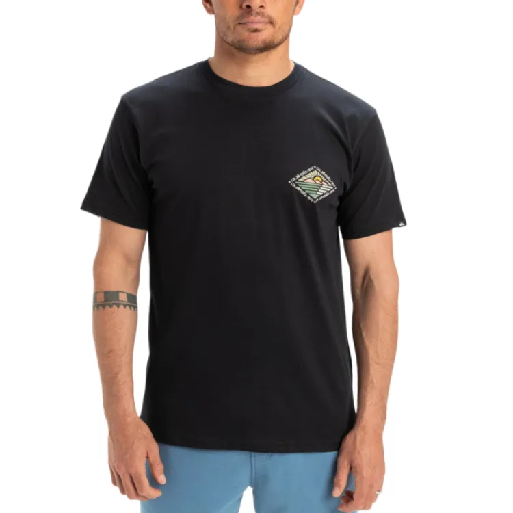 Quiksilver T Shirts Men Black KVJ0-2