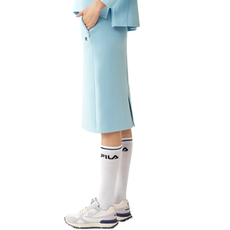 FILA Heritage Knit Long Skirt Women's Prussian Blue-2