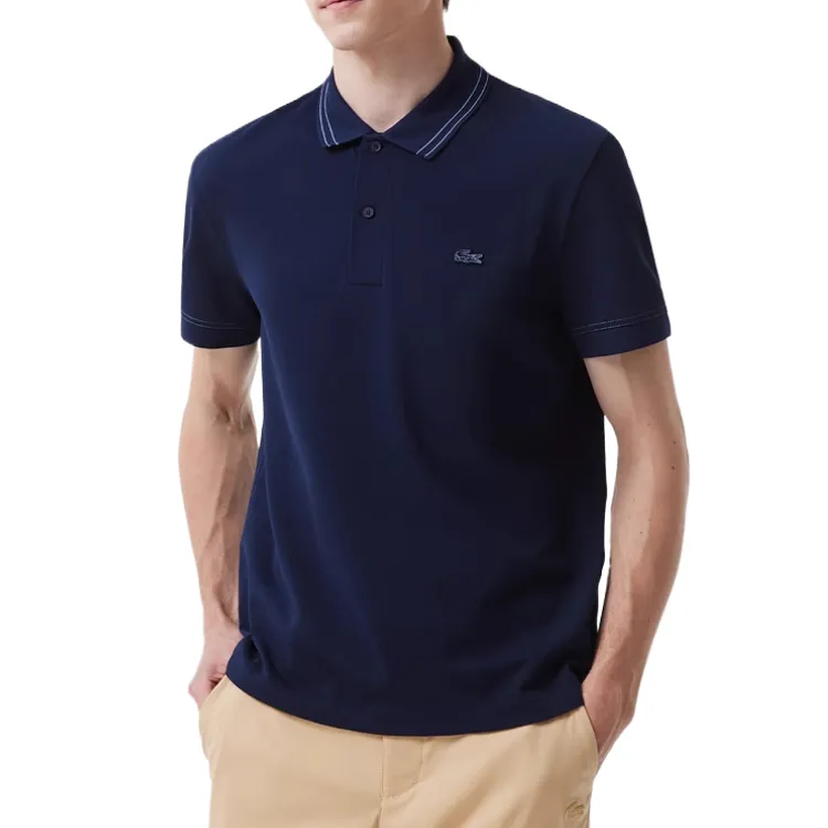 LACOSTE Polo Shirt Men's Navy Blue-1