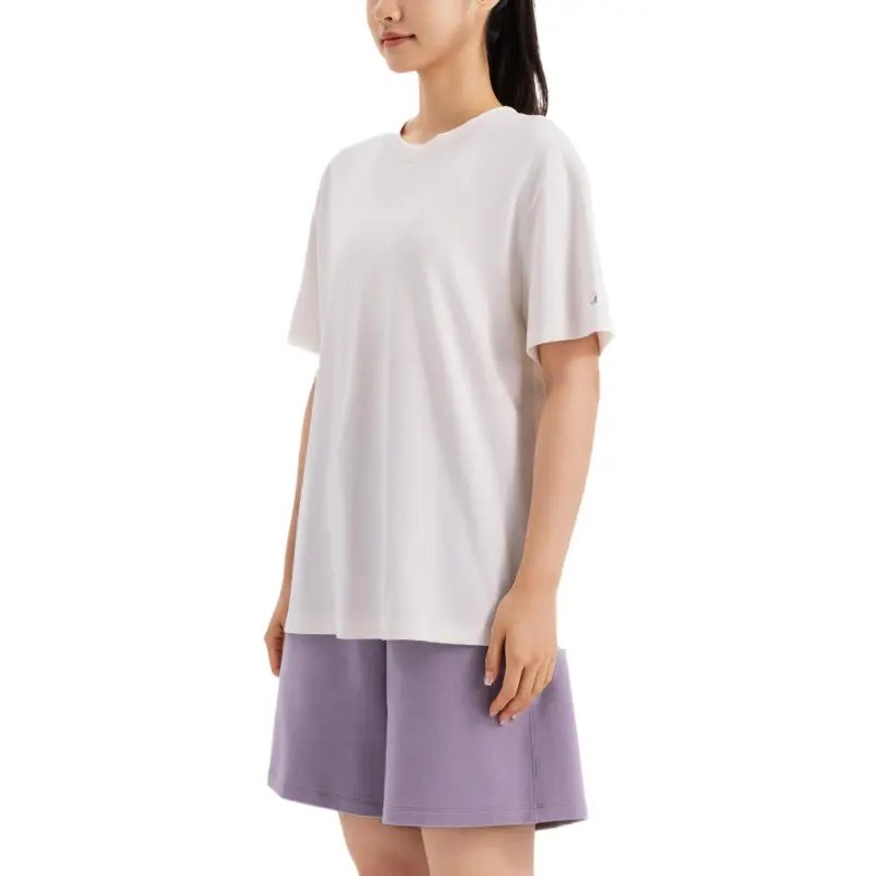 DECATHLON Drop Shoulder Sleeve T Shirt Women's Pure White-2
