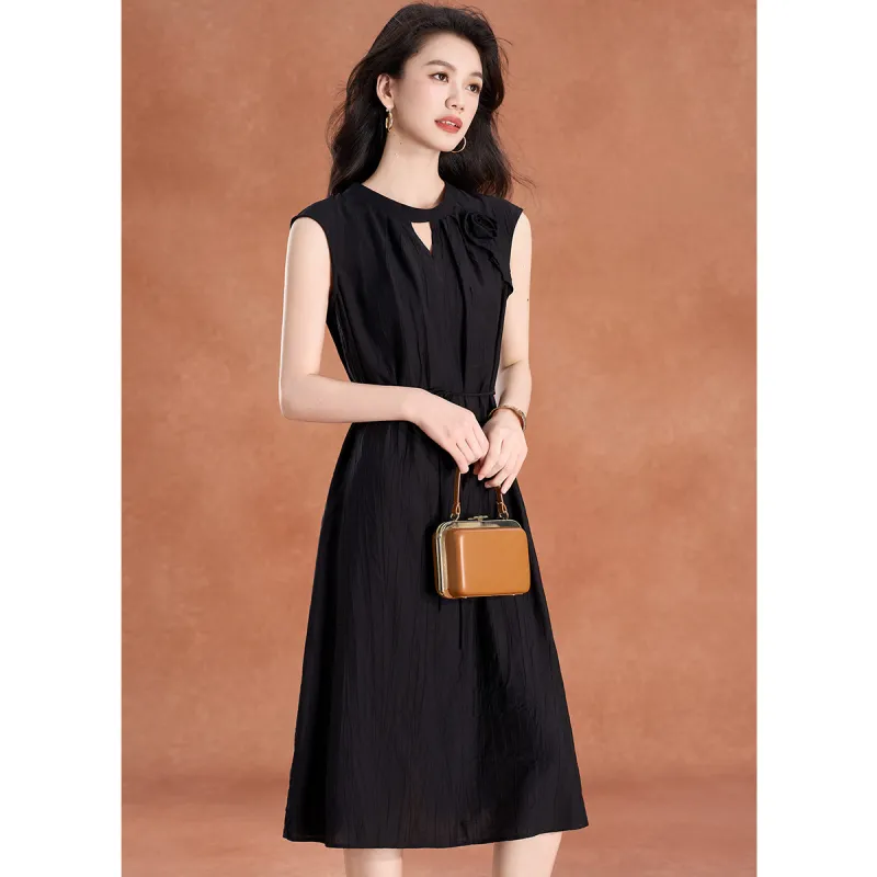 Mylan Summer Short Sleeved Dress Cinched Waist Women's-6