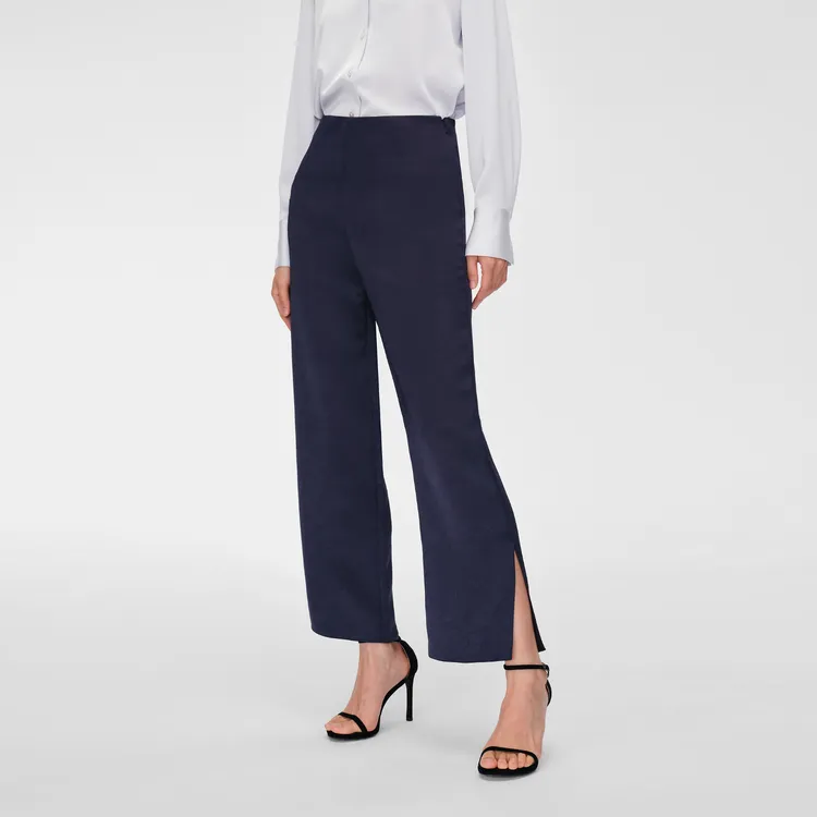 OVV Casual Pants Women's Navy Blue Solid Color 12-2