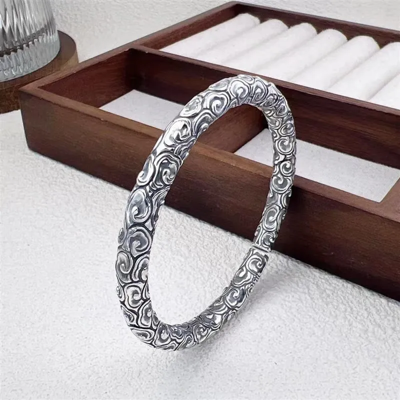 FUYUFU 999 Fine Silver Bangles Unisex-1
