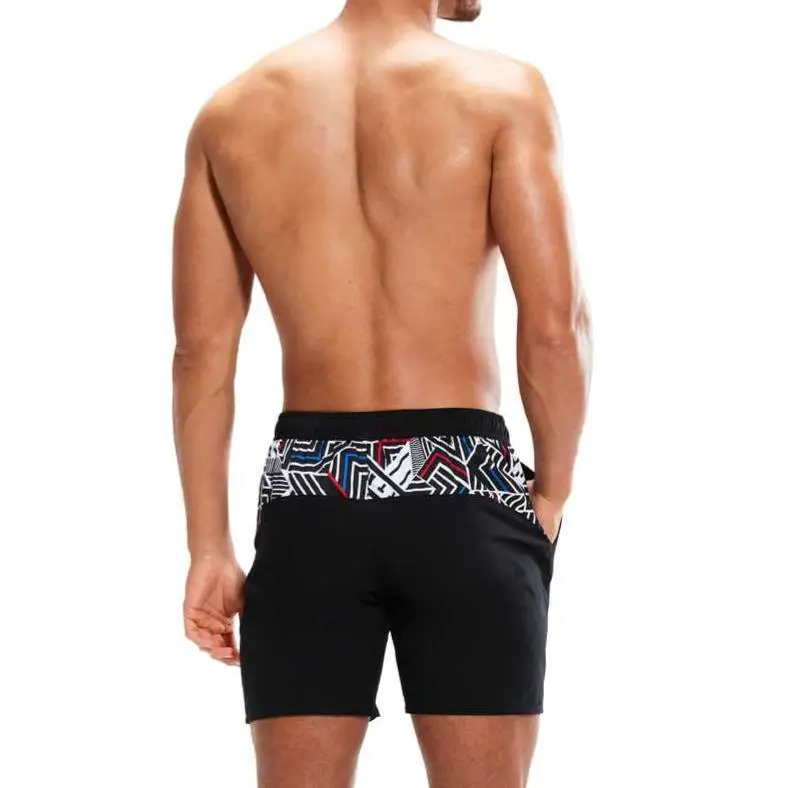 Speedo Swimming Shorts Men's Black Red-1