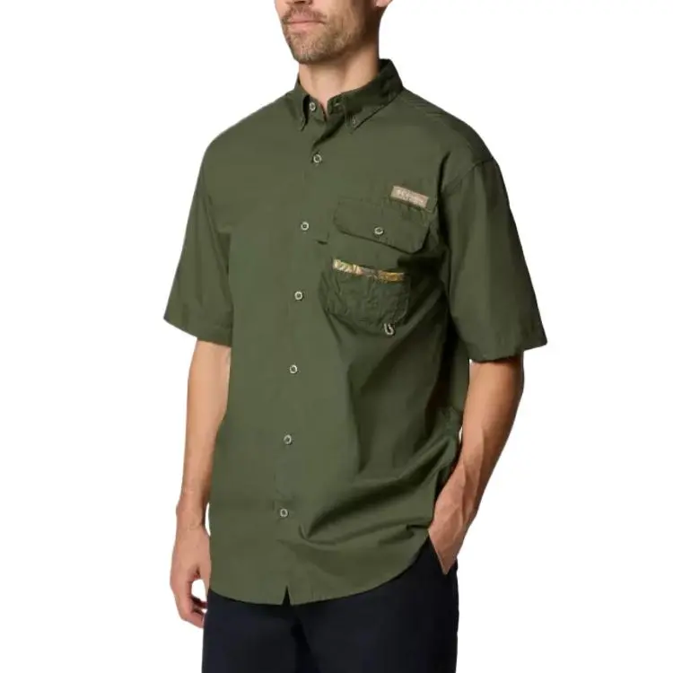 Columbia PHG Sharptail Short Sleeve Shirt Men's Green-2