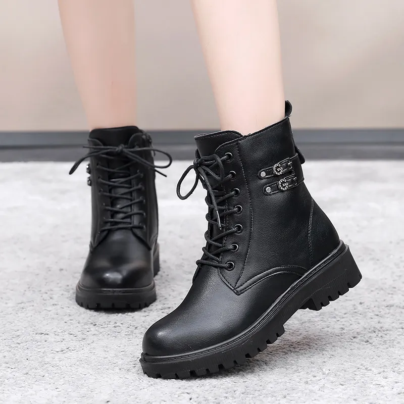 Captain Illy Short Martin Boot Unisex Black-3
