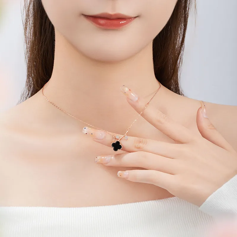 YINGNIXINDONG 925 Sterling Silver Necklaces Women's-1
