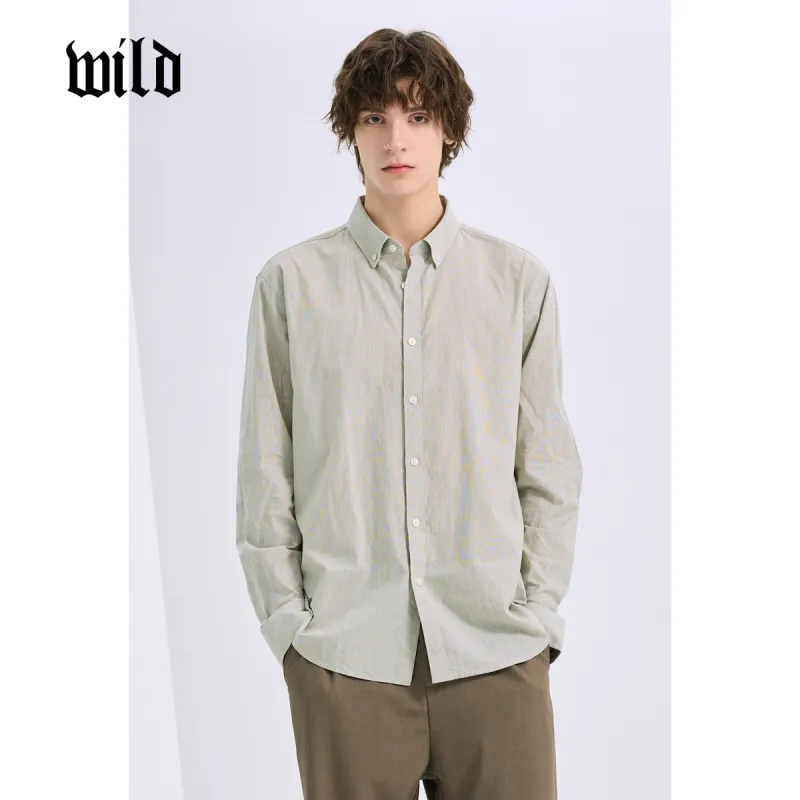 WILD LEADER Shirts Men Cyan Teal Color[CW51585A23]-1
