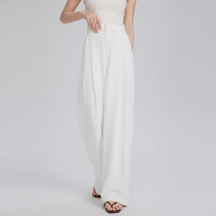 ELLE Casual Pants Women's White-4