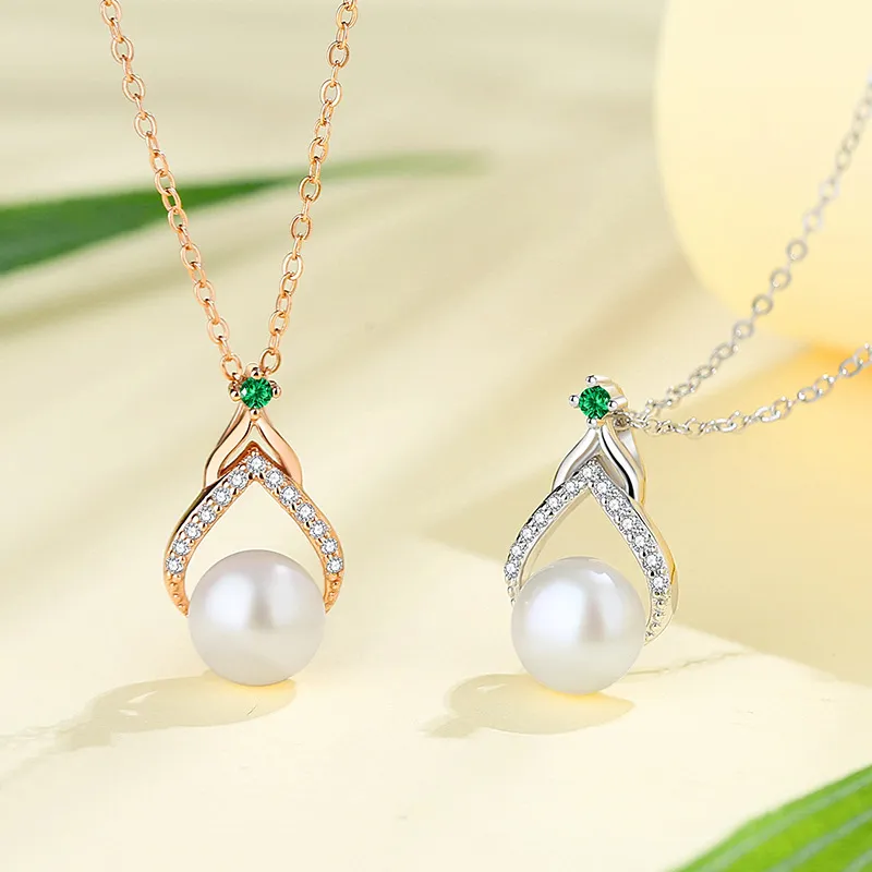YINGNIXINDONG Freshwater Pearl Necklaces Women's-5
