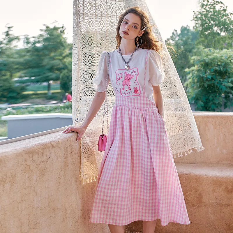 ELF SACK Two Piece Skirt Sets Women's Naughty Pink-4