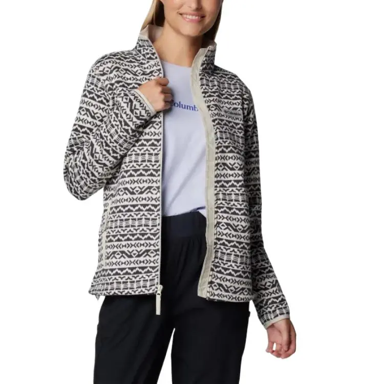 Columbia Sweater Weather Printed Full Zip Jacket Jacket Women's Black-3