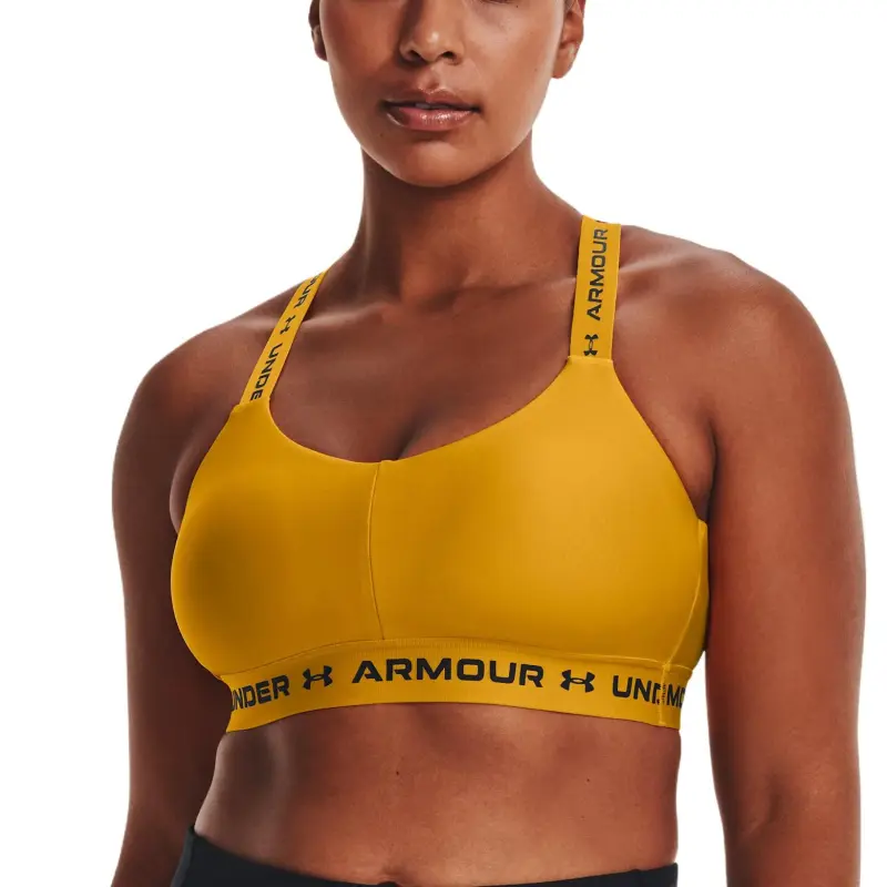 Under Armour CrossbackHeatGear Sports Underwear Women's Orange Yellow-6