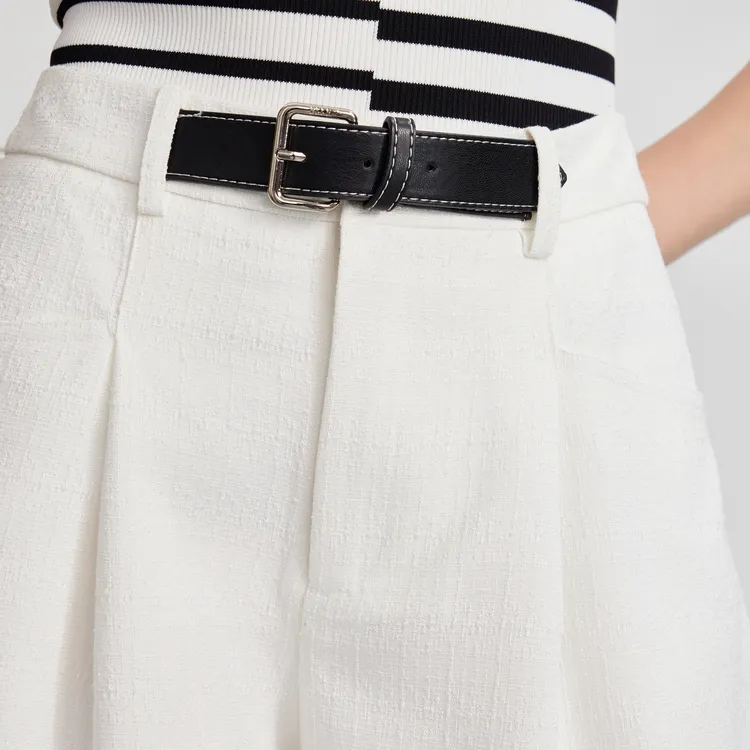 ELLE Casual Shorts Women's White-3