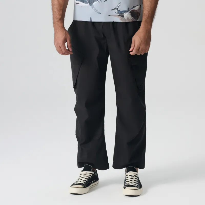 TCH Casual Pants Unisex Black With Black Logo-2