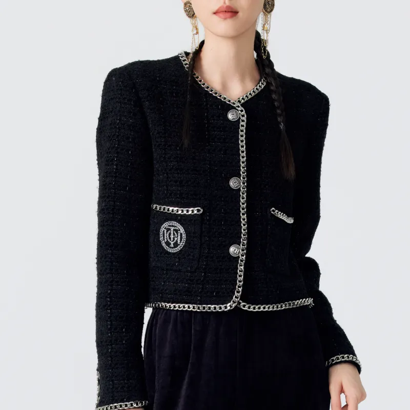 TCH Cropped Coats Women's Black-2
