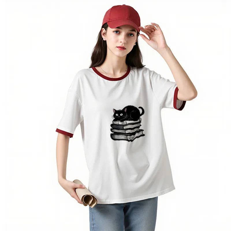 FAIRWHALE Drop Shoulder Sleeve T Shirt Women's-10