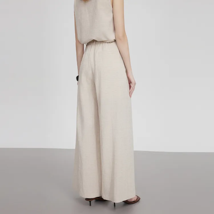 ELLE Casual Pants Women's Apricot-4