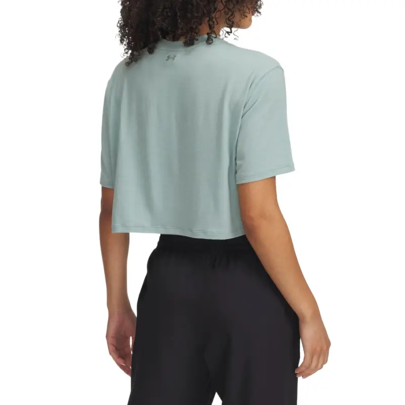 Under Armour MeridianBoxy Drop Shoulder Sleeve T Shirt Women's Silicon Green-1