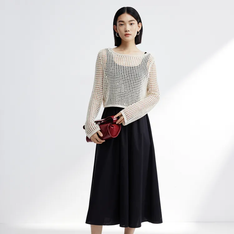 SHUIYUNJIAN Casual Suit Women's Beige Apricot-2