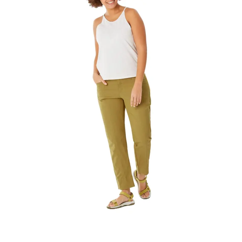 DECATHLON Casual Pants Women's Gold Green/Yellow-3