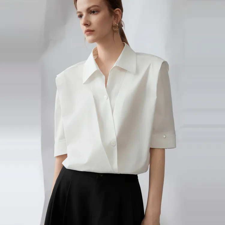 ELLE Shirts Women's White-2