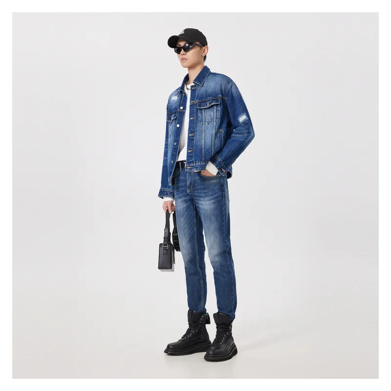 Cabbeen Jackets Coats Men's Cerulean-4