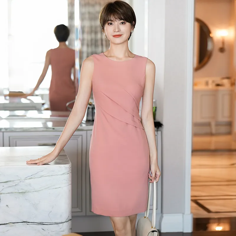 ONE SHALLOW Sleeveless Dress Women's Pink-4