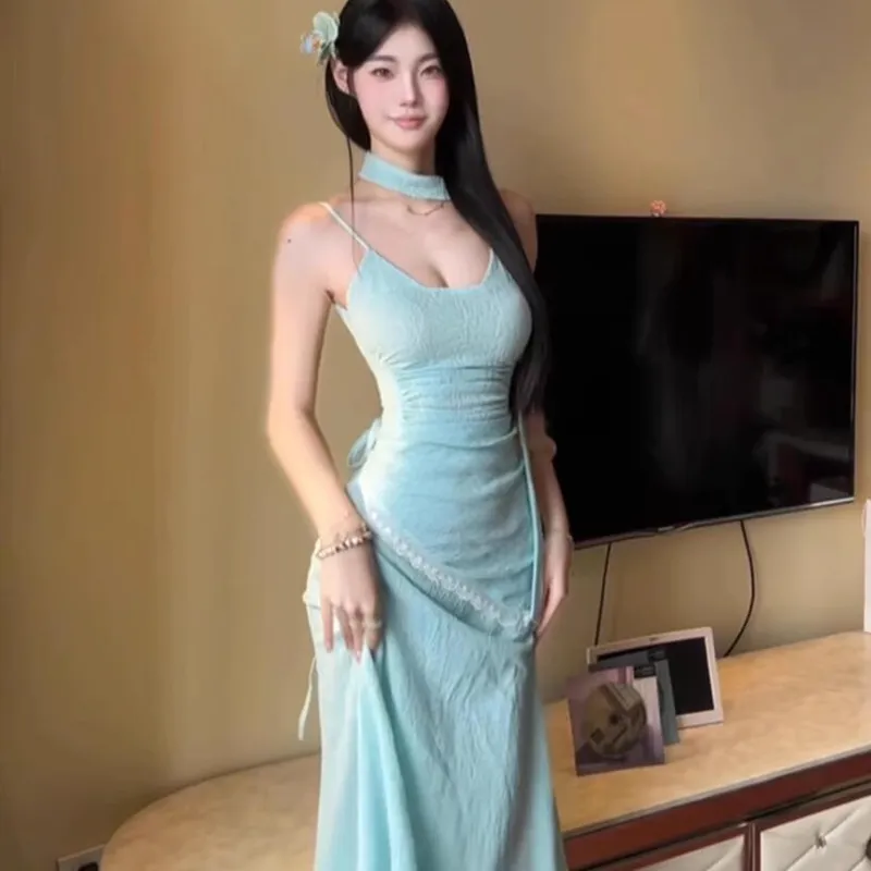 BEAUTIFUL CONFESSION Slip Dress Women's Blue-2