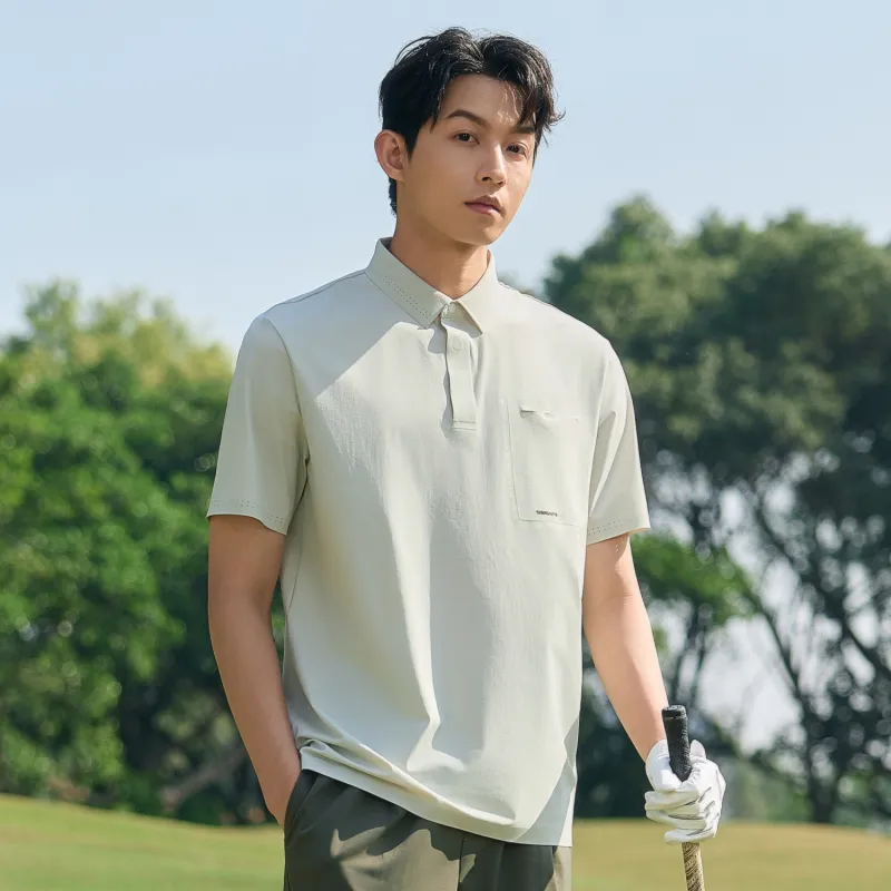 Cabbeen Polo Shirts Men Blue Gray 27-2
