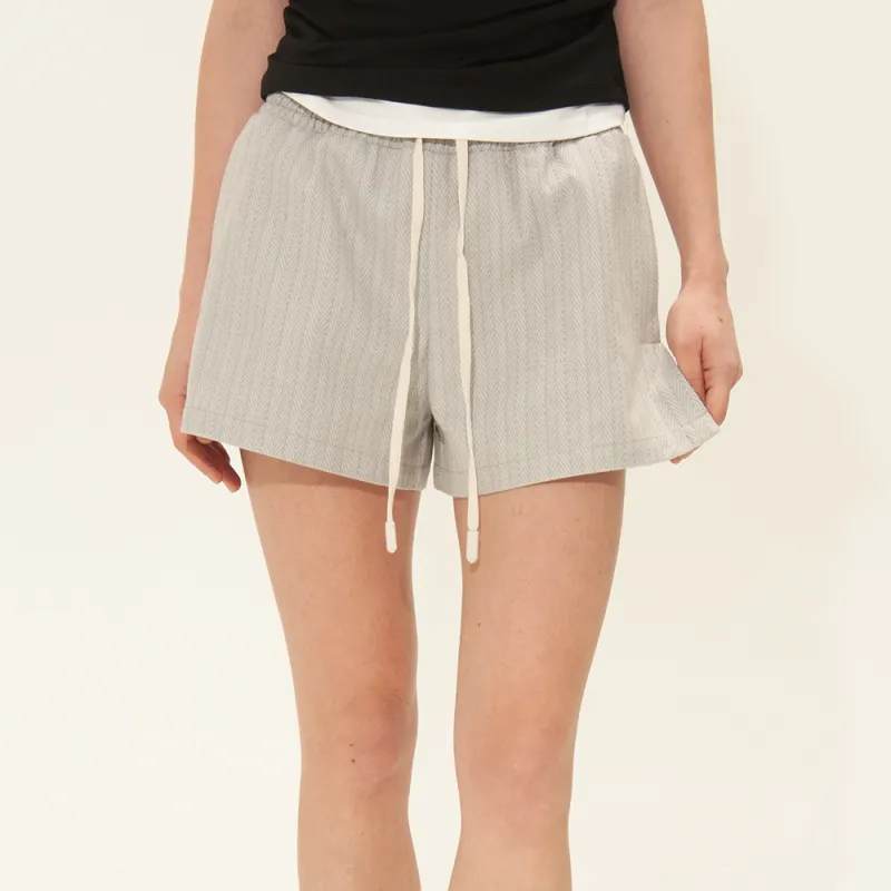 AXYPAGES Casual Shorts Women's Light Gray-4