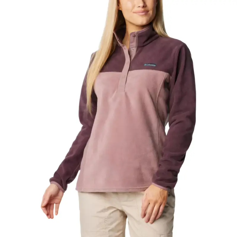 Columbia Benton Half Snap Pullover Fleece Sweatshirt Women's Purple Pink-3