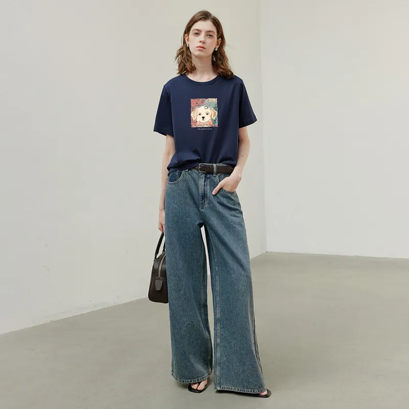 Initial Language T Shirt Women's-3